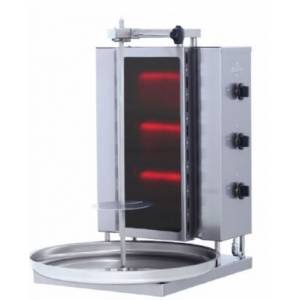 Döner Ocağı Gazlı Camlı 3 Gözlü Sabit