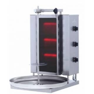 Döner Ocağı Gazlı Camlı 3 Gözlü Sabit