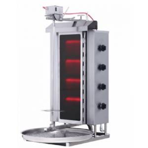 Gazlı Camlı Döner Ocağı Üstten Motorlu 4 Gözlü